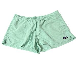 Patagonia Women's Barely Baggie Early Teal Shorts Size XL.